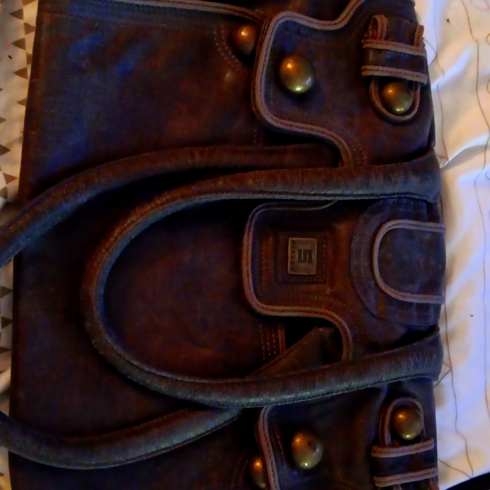 Grey distressed sisley handbag